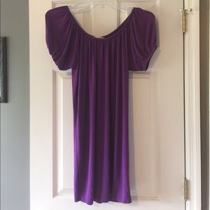 Purple puff sleeve Michael Kors dress