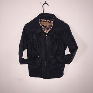 BLACK "LEATHER" JACKET