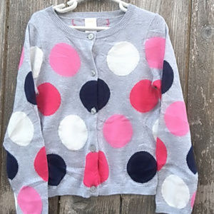 Gymboree Girls Small 5/6 Dots Sweater Cardigan