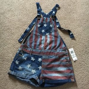 Adorable patriotic overalls