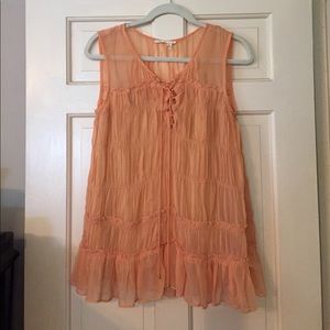 Floreat blush colored sheer swing blouse size US 4