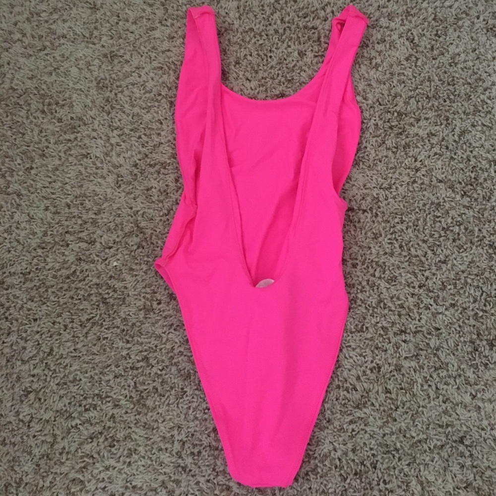 American Eagle, one-piece hot pink bathing suit