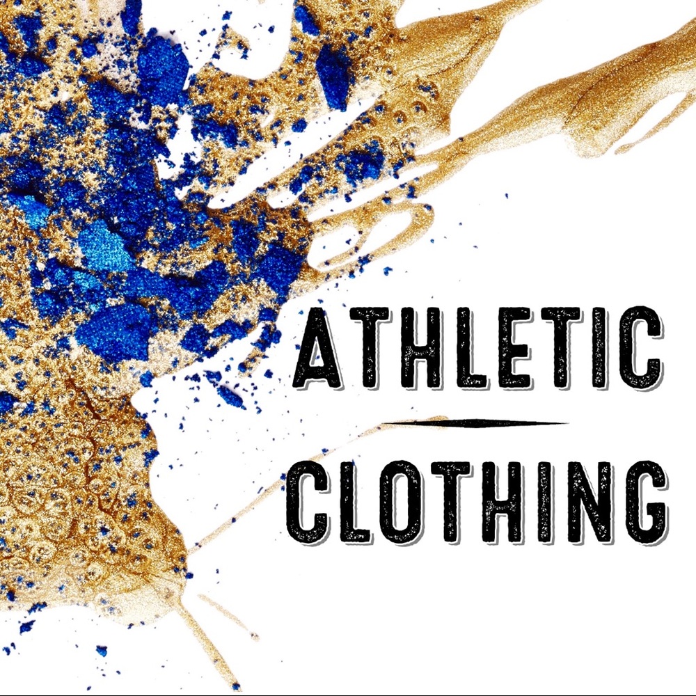 Woman Assorted athletic clothing & gear.