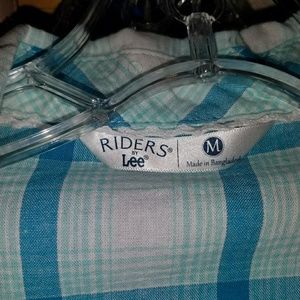 Riders by Lee Blue Plaid Button Up