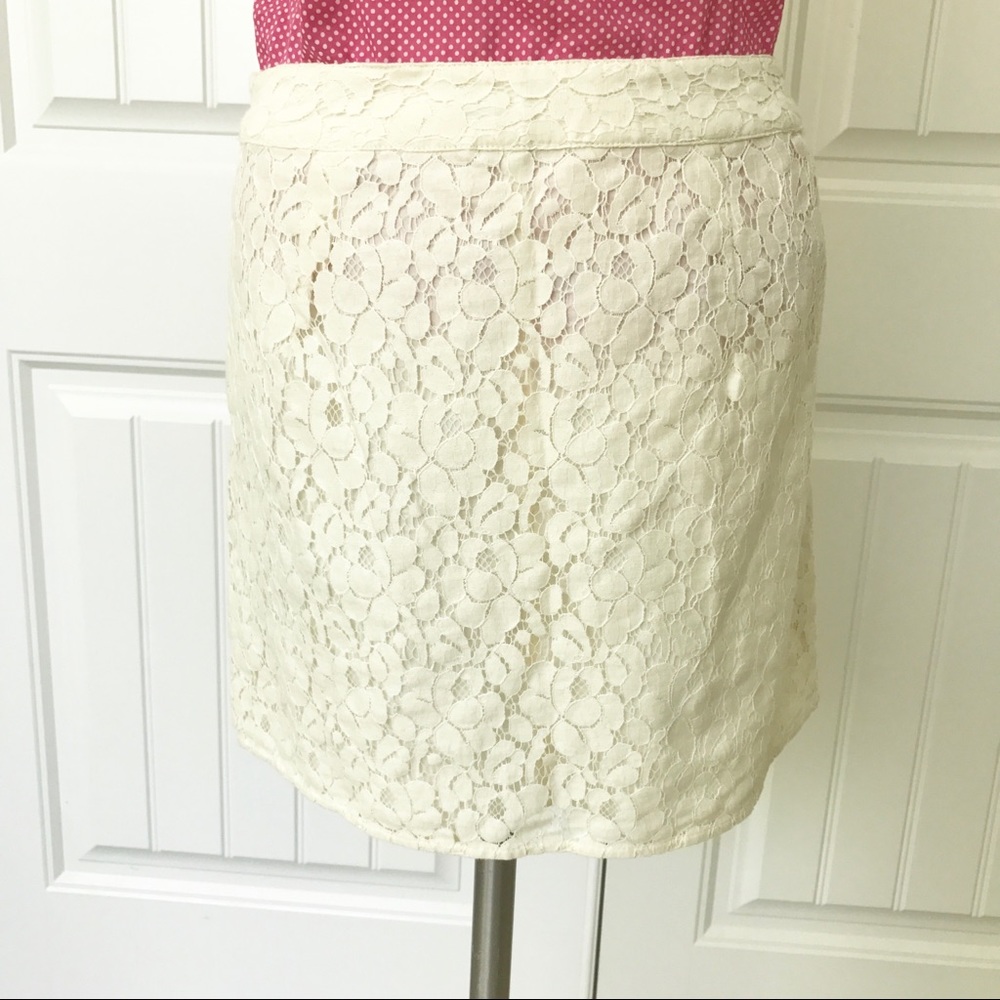Ivory lace skirt