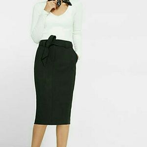 NWT Express Black Midi Pencil Skirt sz 16