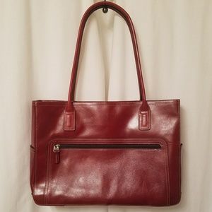 Fossil Large Dark Red Tote