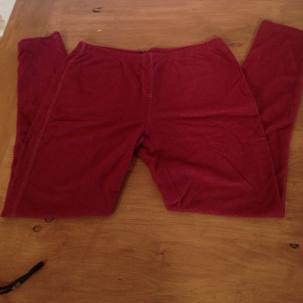 Burgundy leggings