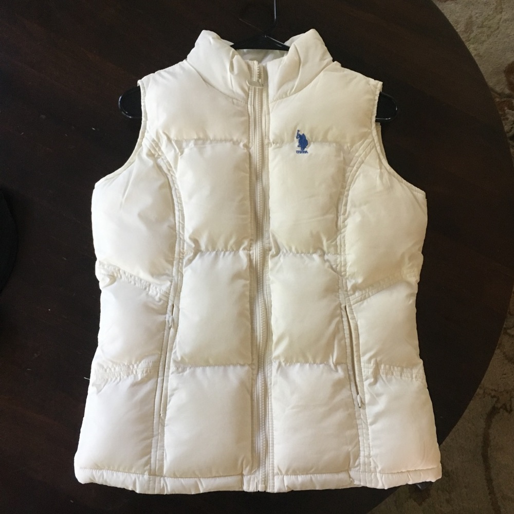 White puffy vest