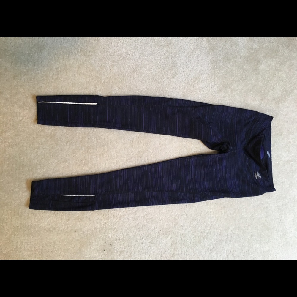 Purple and black workout pants