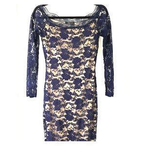 Navy bodycon midi dress