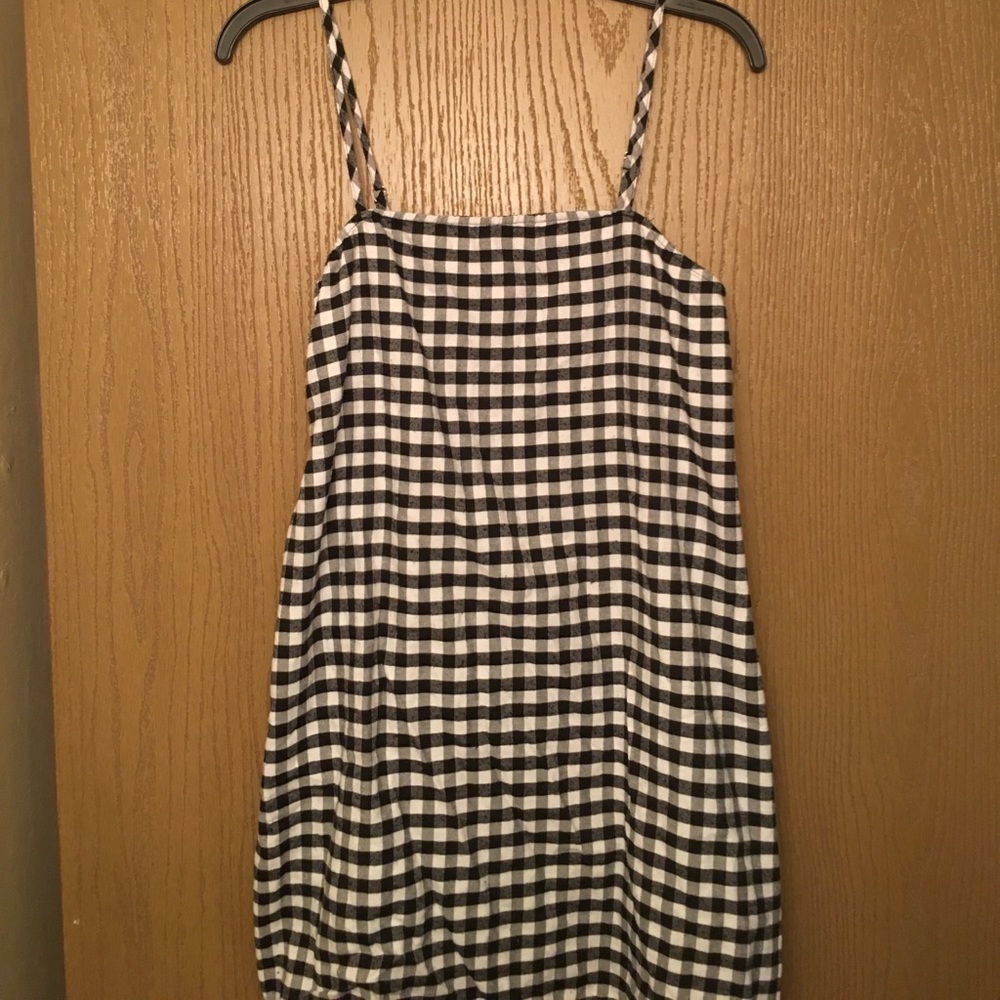 Gingham Black and White Dress
