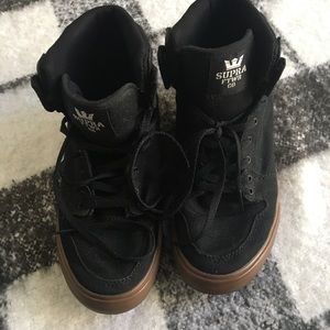 Men's Supra Vaider Black Canvas and Gum