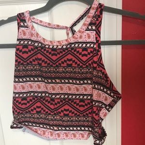 Aztec print croptop