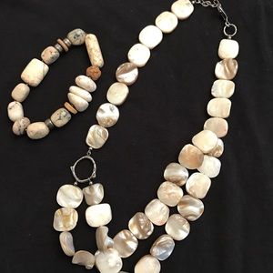 Silpada brand natural stone necklace and bracelet