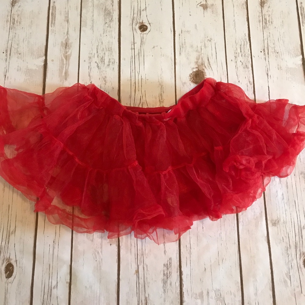 Women's Red Layered Tulle Petticoat