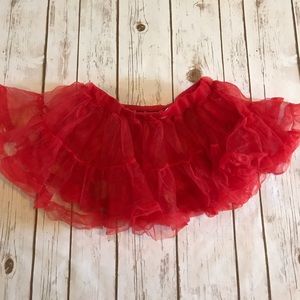 Women's Red Layered Tulle Petticoat