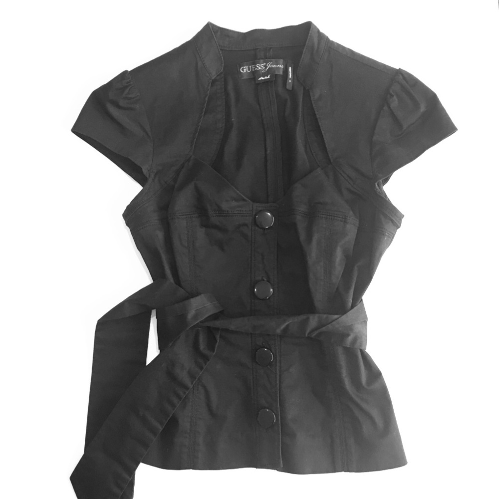 GUESS belted blouse