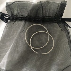 NWOT EXPRESS Sparkly hoop earrings