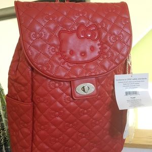 Hello Kitty quilted back pack