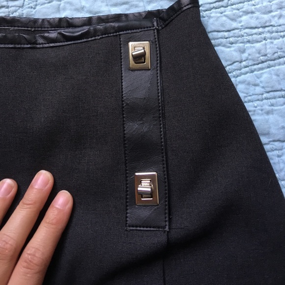 Charcoal Wrap Mini Skirt - Picture 3 of 4