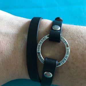 Origami owl black wrap bracelet.