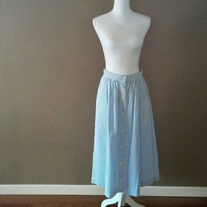 H&M Stripped Midi Skirt