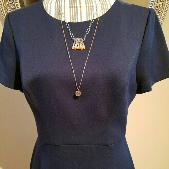 Black Halo Navy Blue Classic Dress 8-10
