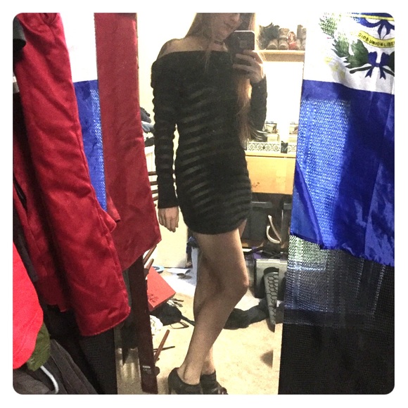 Cute Bebe striped sweater dress - Picture 5 of 8