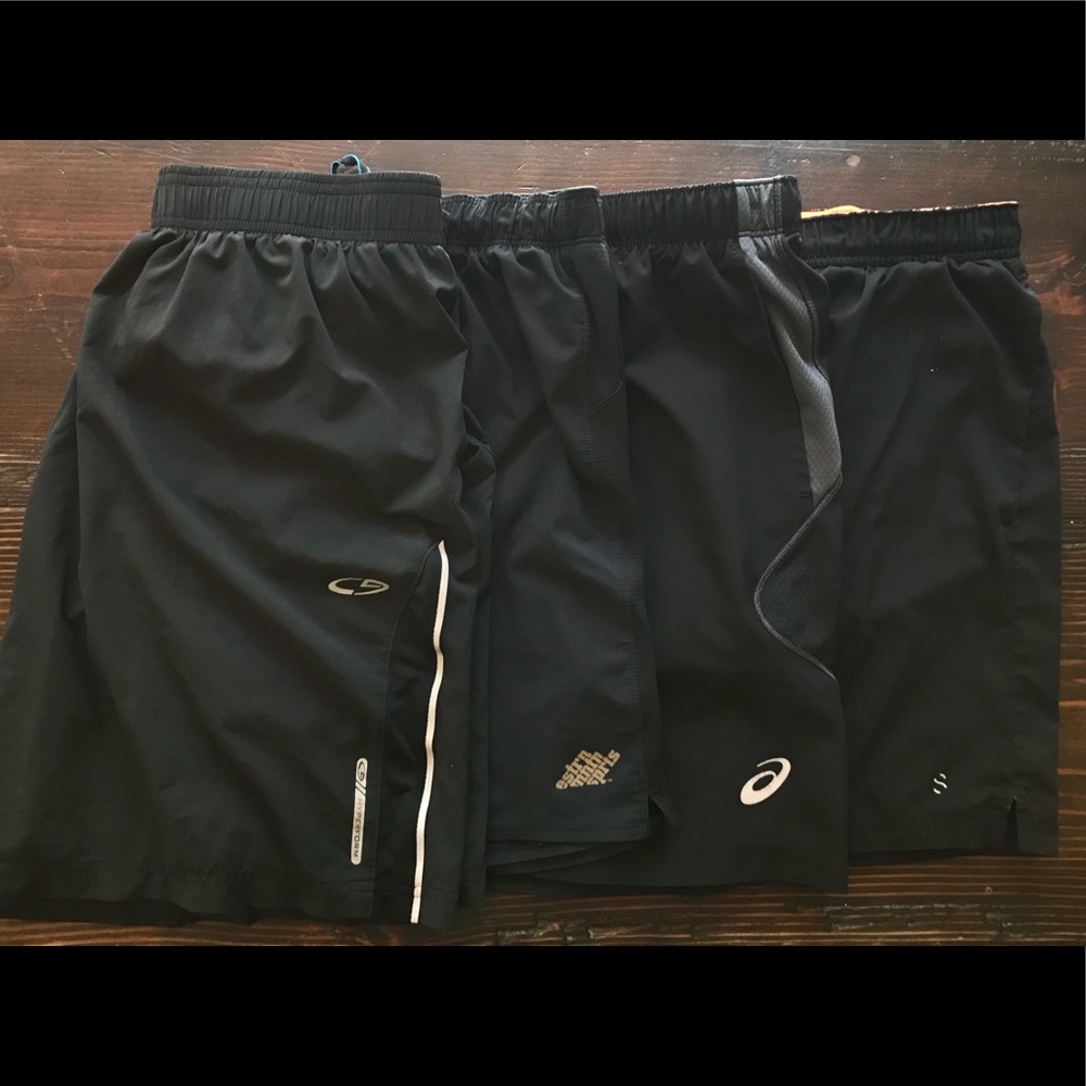 Bundle of 4 men’s running shorts - Champion, ASIC