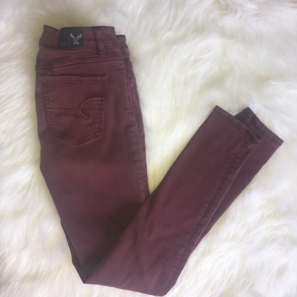 Burgundy jeans - Picture 1 of 3