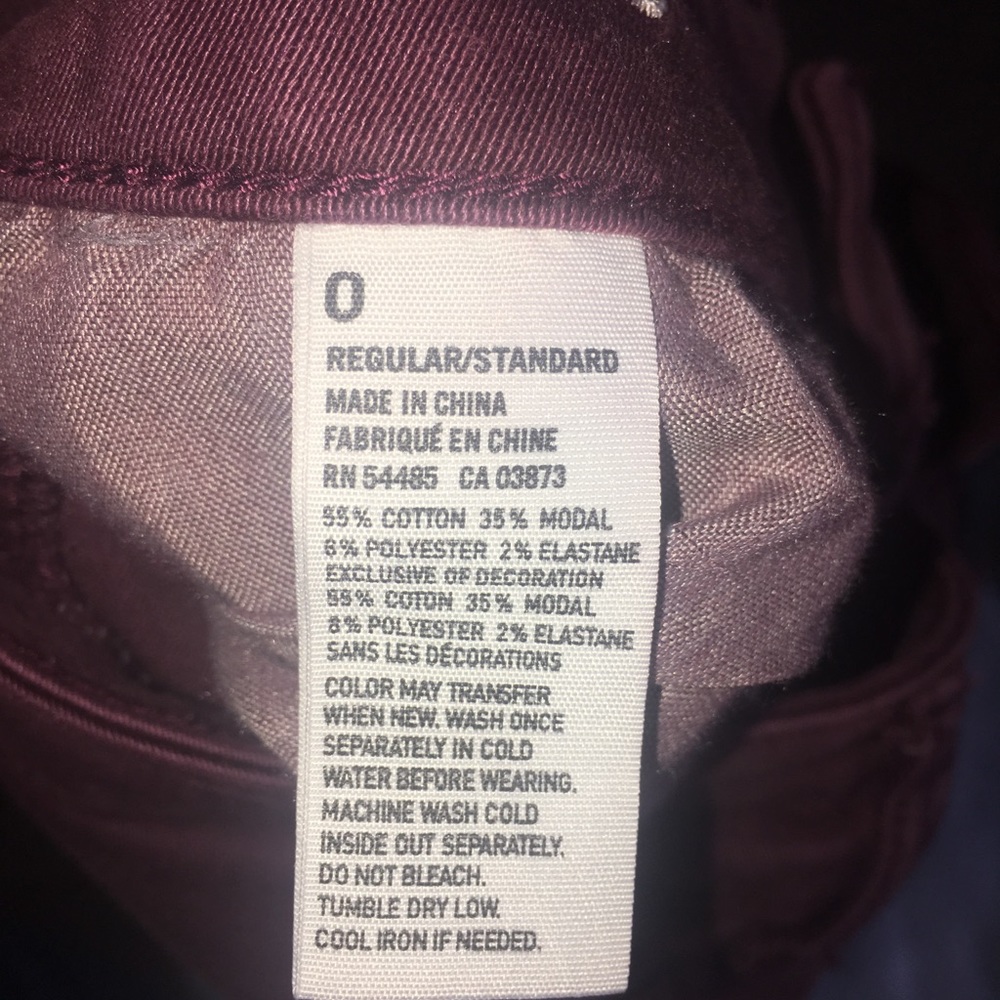 Burgundy jeans - Picture 3 of 3