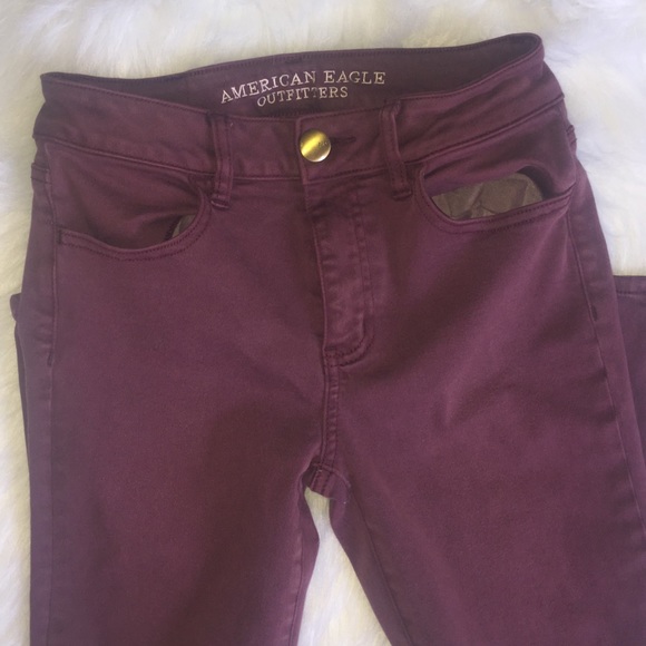 Burgundy jeans - Picture 2 of 3