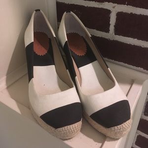 J.crew size 6 1/2 wedge  platform shoes.