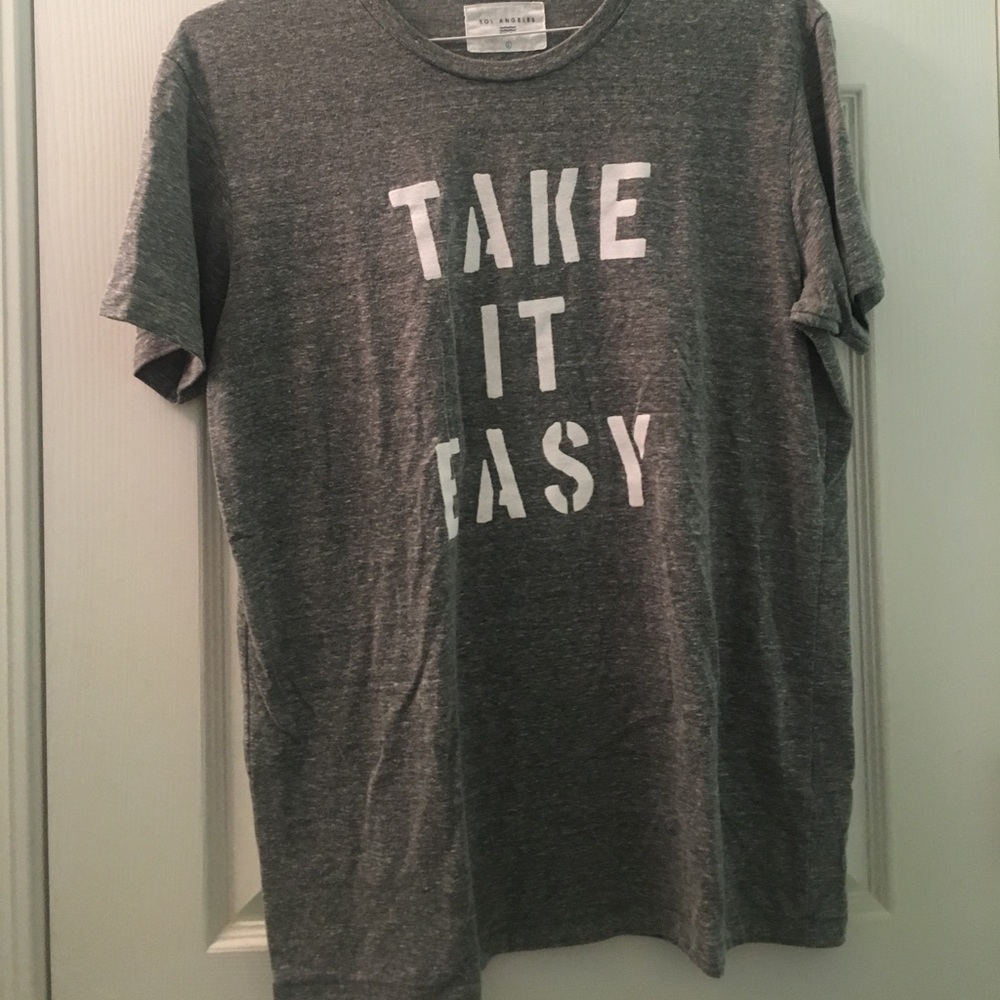 Take It Easy Eagles Band Tee Shirt Gray Large