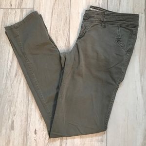Jolt juniors olive green low rise pant