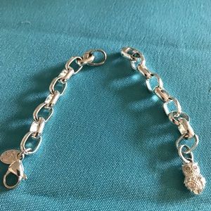 Origami owl 8” silver link locket bracelet