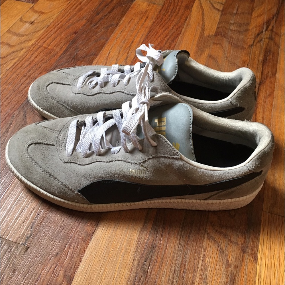 Puma Liga Suede, Grey, Lightly Worn