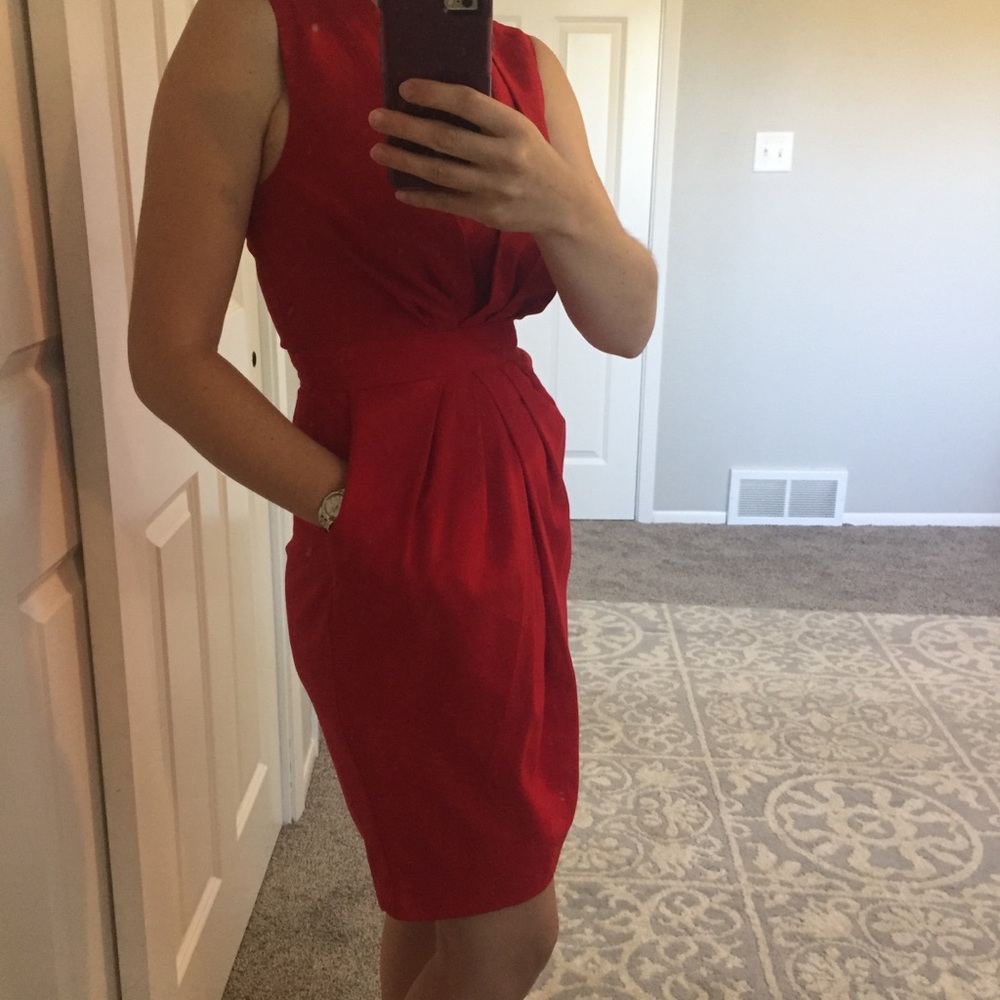 Red halter top H&M dress
