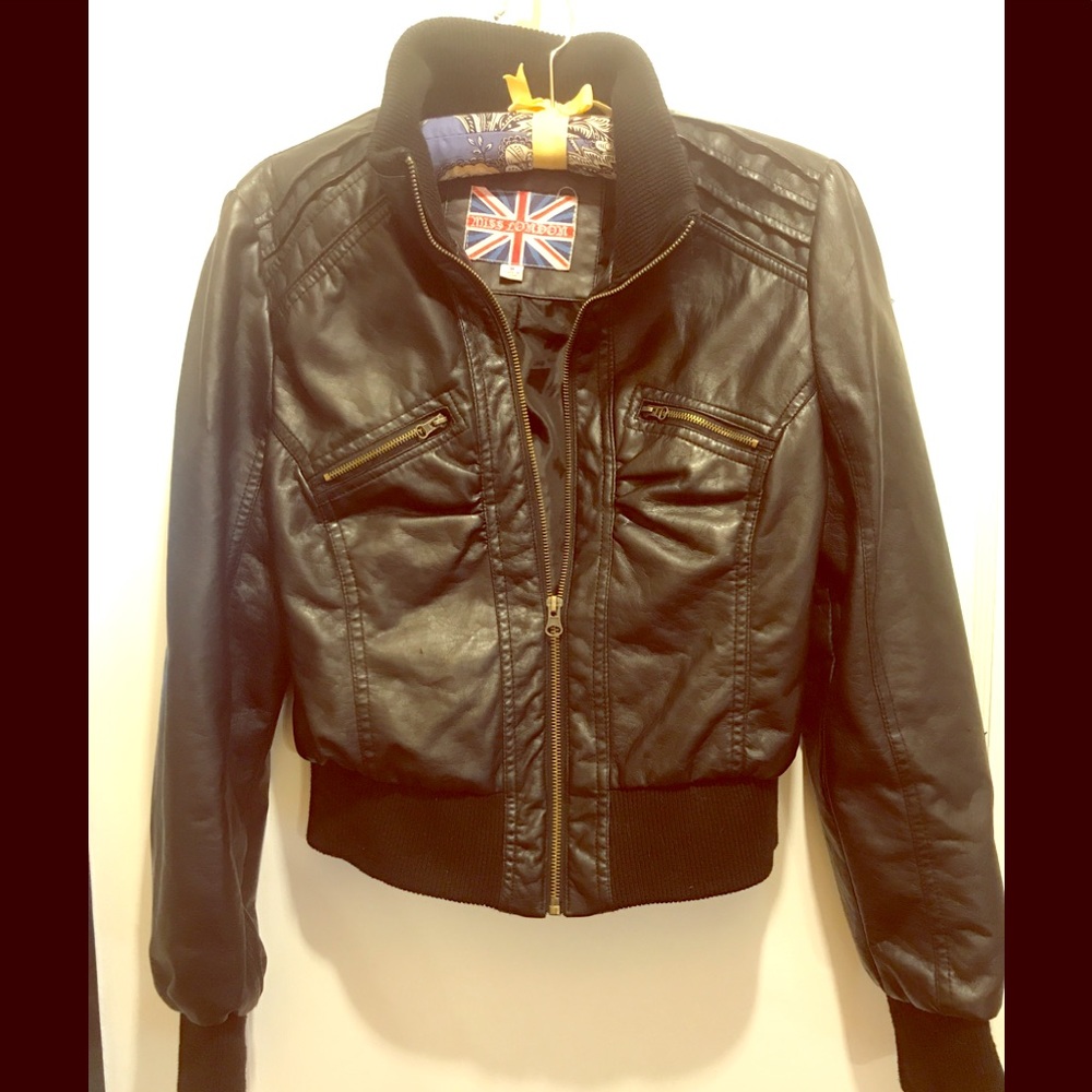 Vegan Leather Moro jacket with bronze detail