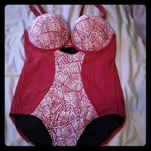 NWT maroon swimsuitsforall one piece