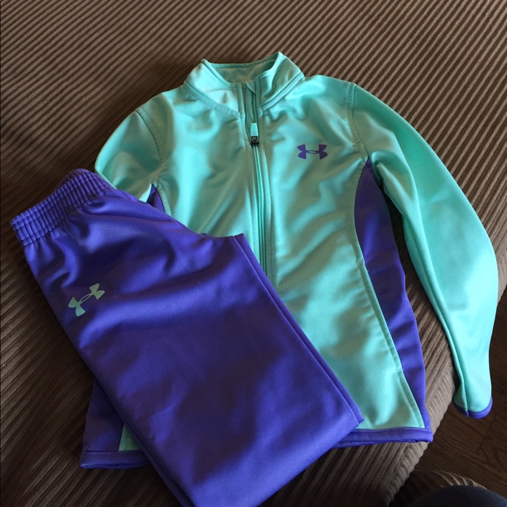 Under Armour girls track suit- pants, jacket