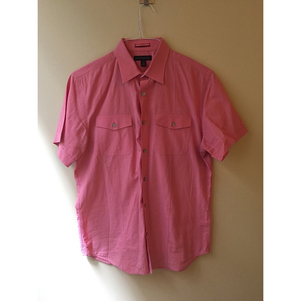 Dark Pink Men's Button Down
