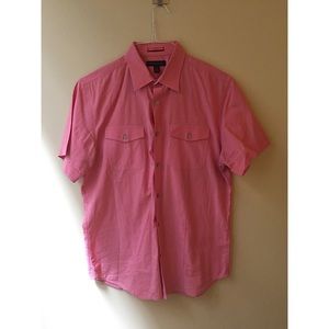 Dark Pink Men's Button Down