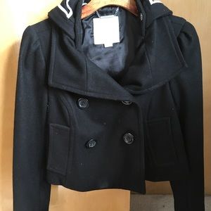 Old Navy short pea coat XS black