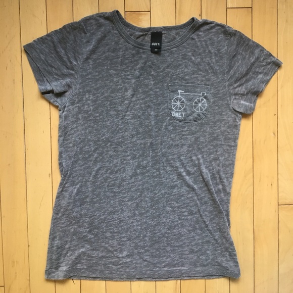 Obey bicycle pocket tee size Xsmall grey - Picture 2 of 3