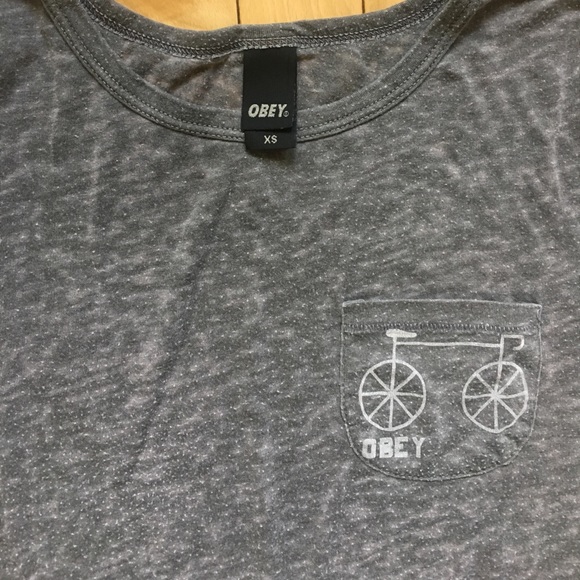 Obey bicycle pocket tee size Xsmall grey - Picture 3 of 3