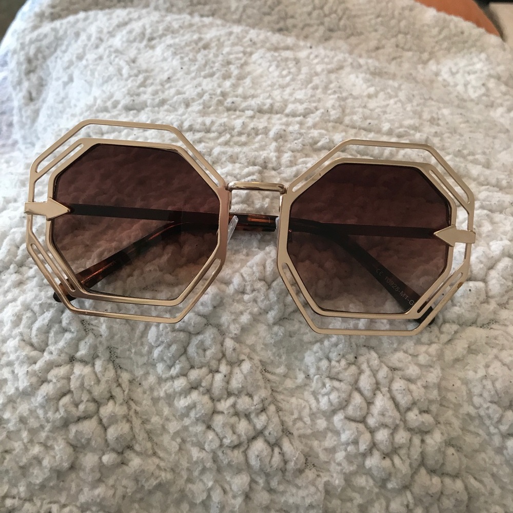 Gold Octagon Sunglasses