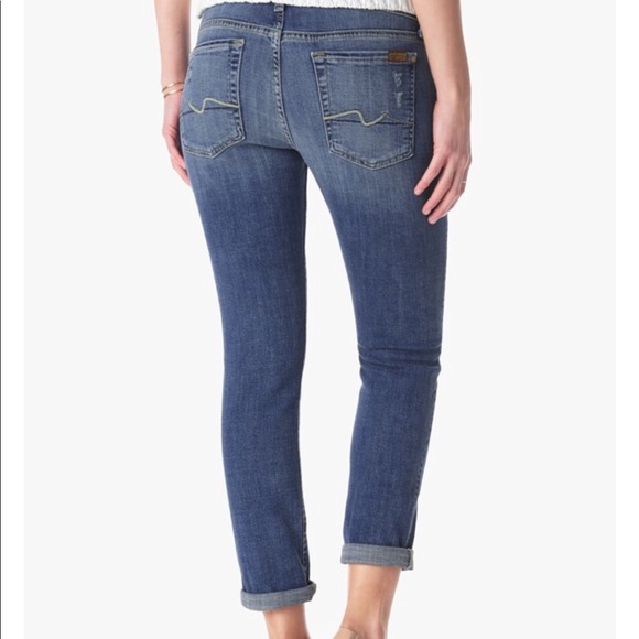 7 for all mankind skinny crop & roll size 27 - Picture 2 of 7