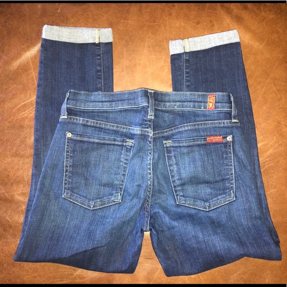 7 for all mankind skinny crop & roll size 27 - Picture 7 of 7